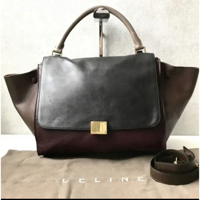 CELINE トラペーズ 2way ハンドバッグ フィービー期 レザー