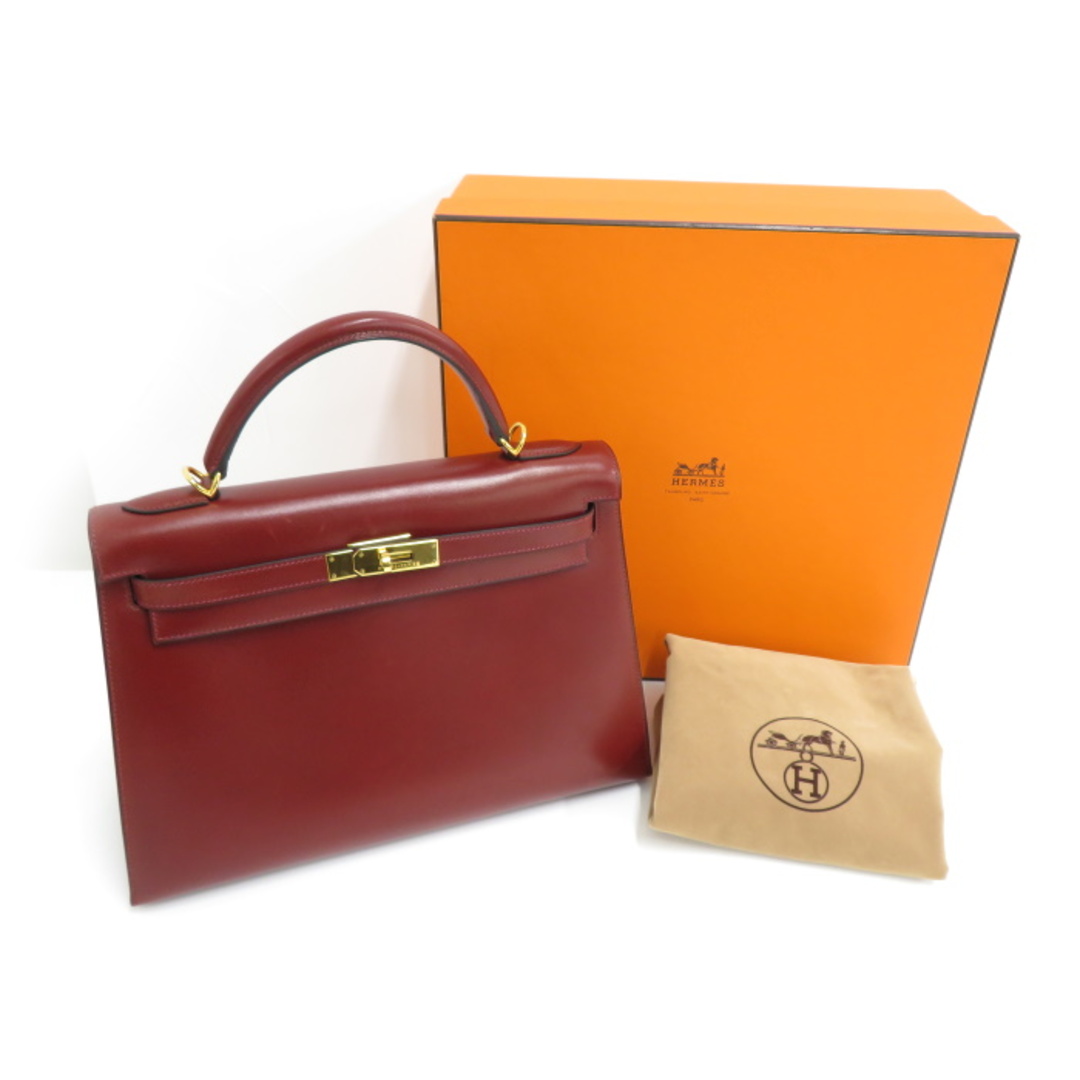 HERMES 2WAY ケリー32 ハンドバッグ ボックスカーフ レザー 9