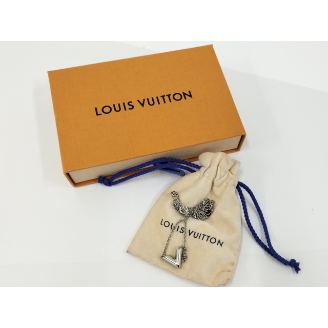 LOUIS VUITTON エセンシャルV ネックレス シルバー メッキ