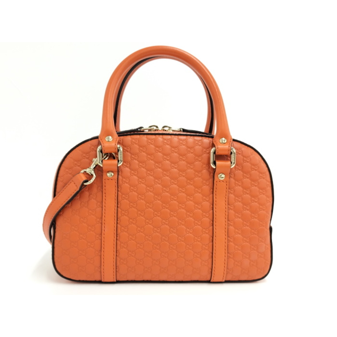 GUCCI 2WAYバッグ マイクログッチシマ レザー オレンジ 510289 GUCCI 2WAYバッグ マイクログッチシマ レザー オレンジ 510289