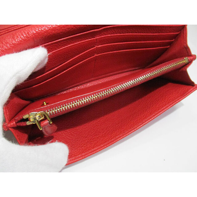 PRADA(プラダ)のPRADA 二つ折り 長財布 レザー レッド 1MH132 レディースのファッション小物(財布)の商品写真