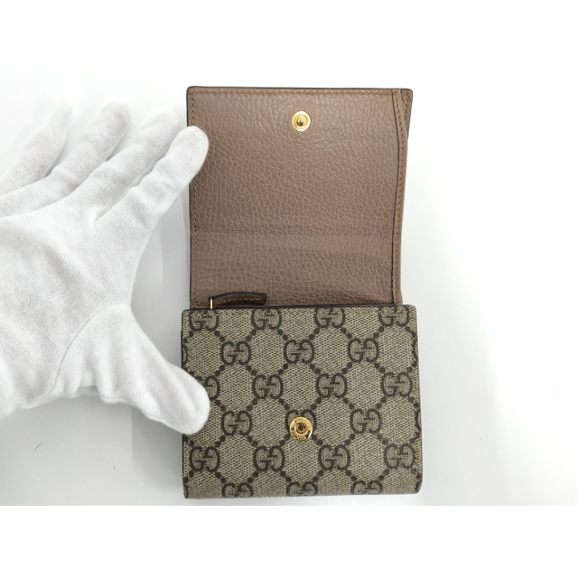 Gucci - GUCCI 二つ折り財布 GGマーモント GGスプリーム レザー