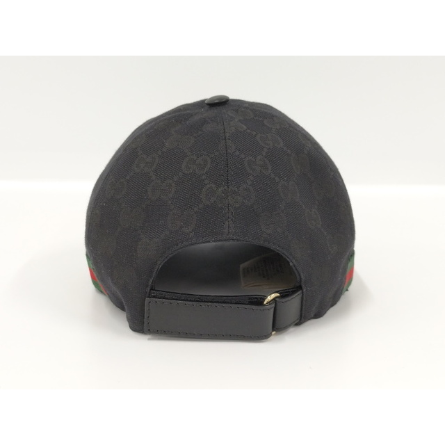 Gucci(グッチ)のGUCCI ベースボールキャップ GGキャンバス シェリーライン ブラック メンズの帽子(キャップ)の商品写真