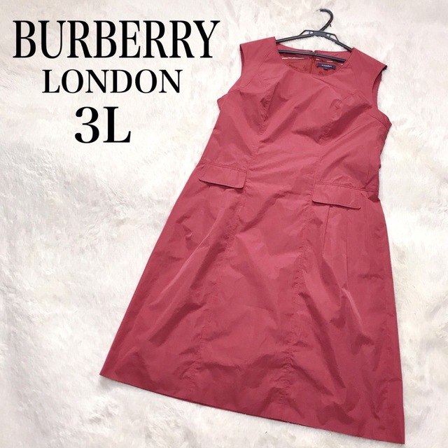 BURBERRY(バーバリー)の美品 希少 3Lサイズ BURBERRY ノースリーブ ワンピース ノバチェック レディースのワンピース(ひざ丈ワンピース)の商品写真