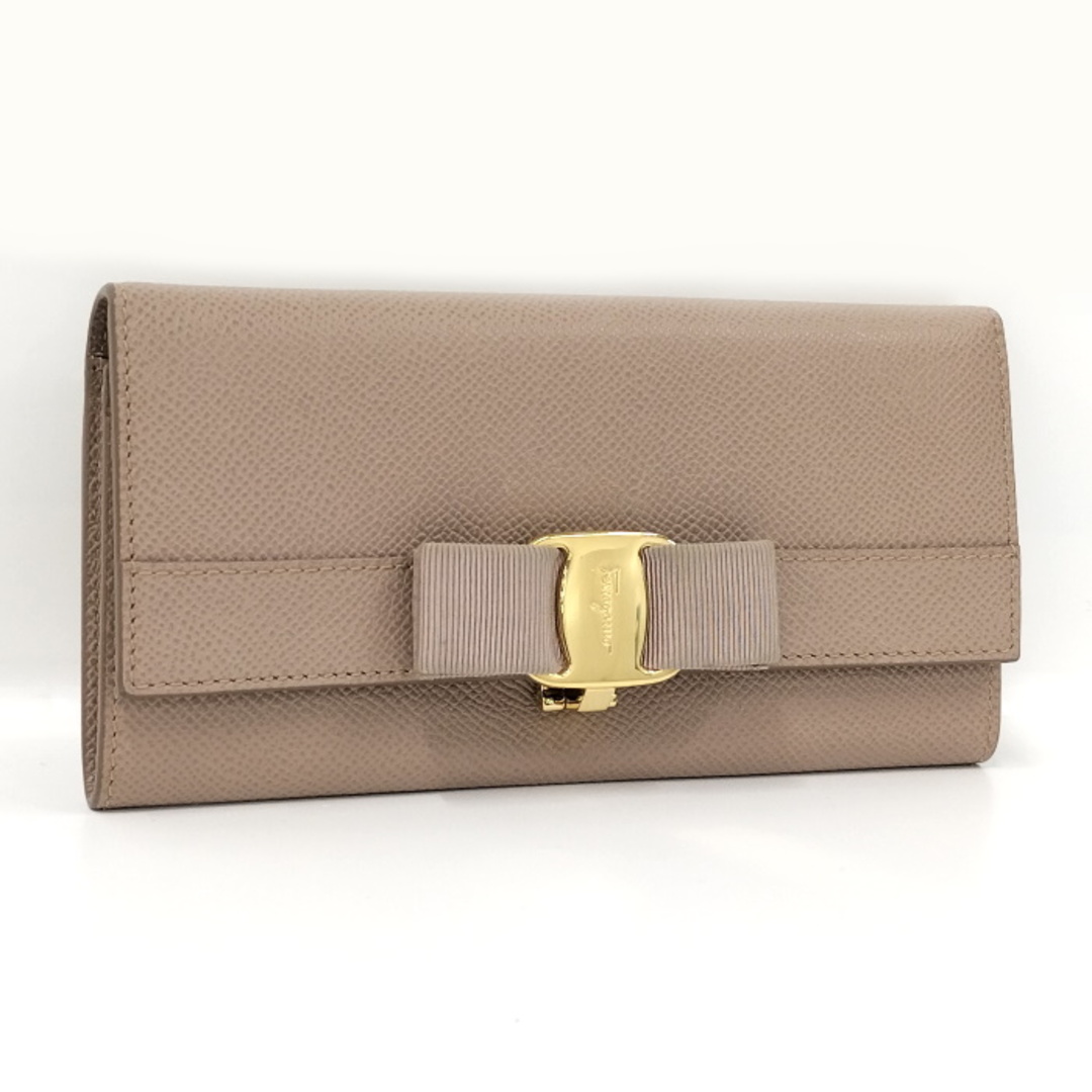 Salvatore Ferragamo 二つ折り長財布 ヴァラリボン レザー ふるさと
