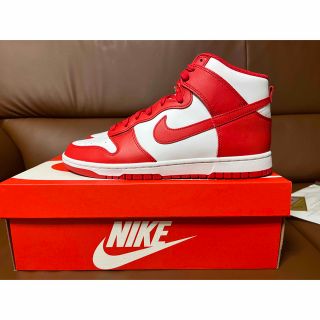 ナイキ(NIKE)のNike Dunk HighChampionship White and Red(スニーカー)