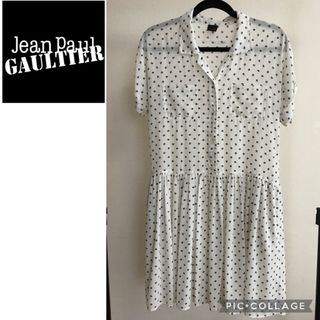 ジャンポールゴルチエ(Jean-Paul GAULTIER)のスカルドットワンピース　Jean Paul Gaultierジャンポールゴルチエ(ひざ丈ワンピース)