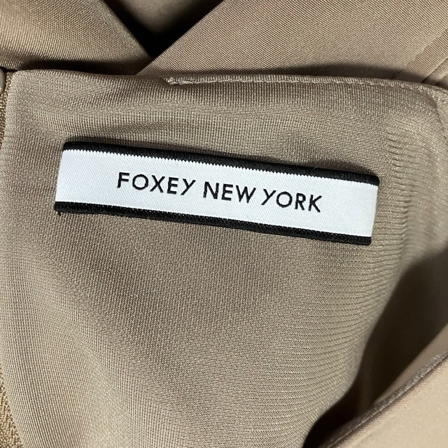 FOXEY NEW YORK】サマーフレアドレス ロゴ入ファスナー ワンピース 