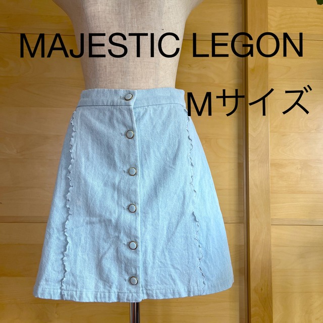 MAJESTIC LEGON(マジェスティックレゴン)のMAJESTIC LEGON デニムミニスカート　Mサイズ レディースのスカート(ミニスカート)の商品写真