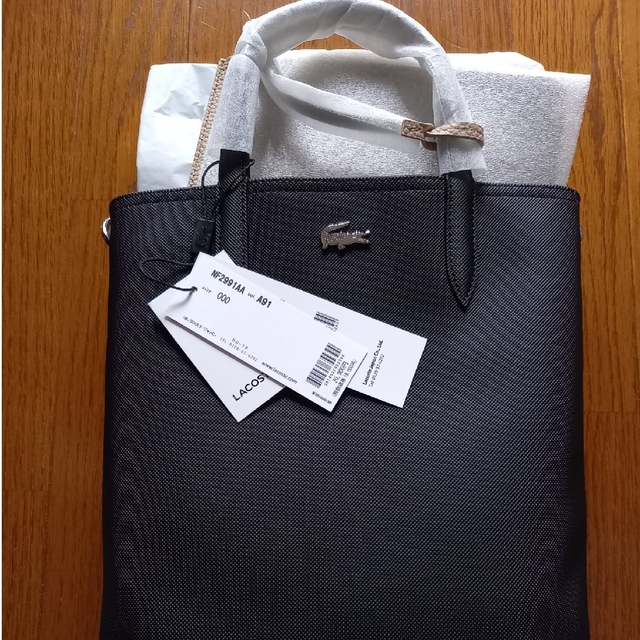 新品　未使用　LACOSTE　ANNA 縦型　リバーシブル　トートバッグ