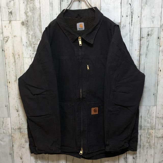 ビッグサイズ carhartt ダックジャケット 中綿 メキシコ製 黒 2XL