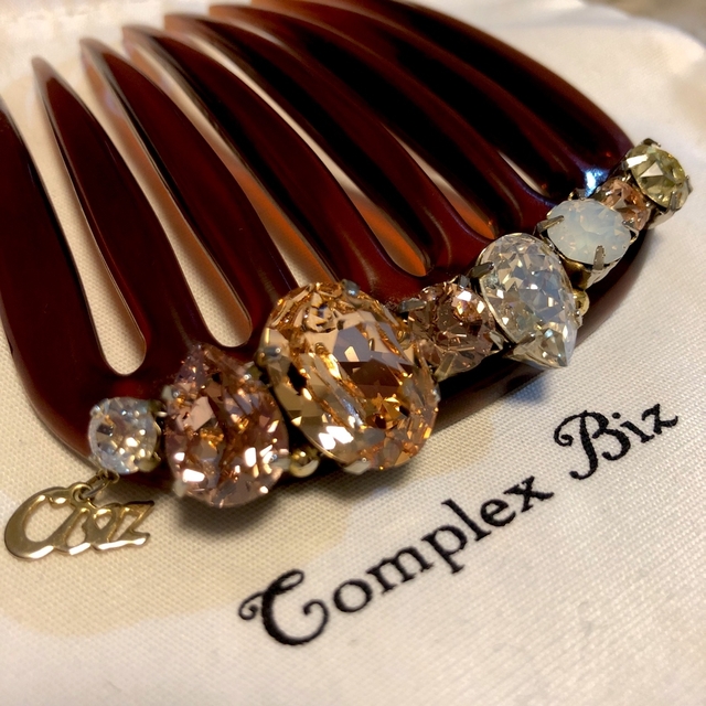 熱販売 【スワロフスキー】Complex Biz フレンチコーム ブラウン