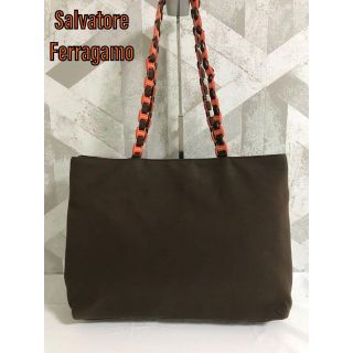 サルヴァトーレフェラガモ(Salvatore Ferragamo)の【良品】フェラガモ AU‐21 8230 ヴァラ トートバッグ ショルダー(トートバッグ)