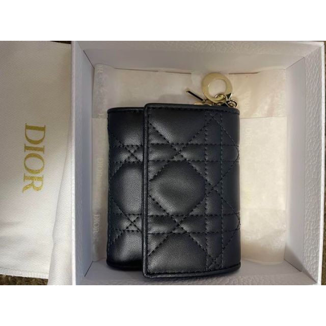 ホワイトブラウン 【新品未使用】Dior ロータスウォレットBLACK
