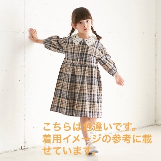 petit main(プティマイン)のpetit main LIEN ティアードチュニック　ワンピース　親子コーデ キッズ/ベビー/マタニティのキッズ服女の子用(90cm~)(ワンピース)の商品写真