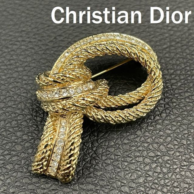 Christian Dior ディオール ブローチ ラインストーン レディース