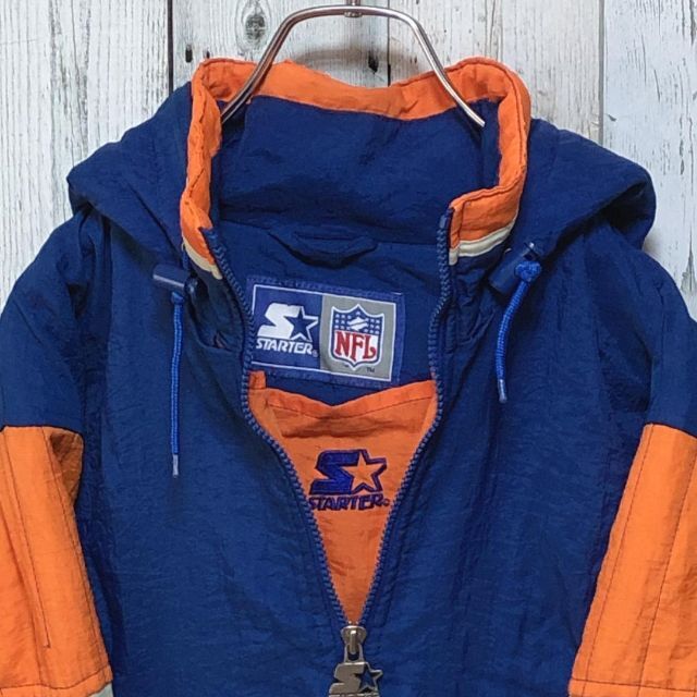 STARTER NFLベアーズ ハーフジップ 刺繍 紺 XL フリース 90s