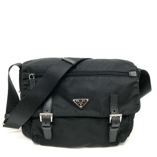 プラダ(PRADA)のプラダ PRADA メッセンジャー 1BD671 トライアングルロゴ ショルダーバッグ ナイロン ブラック(ショルダーバッグ)