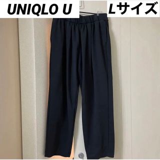 ユニクロ(UNIQLO)の【美品】UNIQLO U スウェットギャザーパンツ ブラック L(カジュアルパンツ)