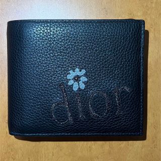 Christian Dior レザーコンパクトウォレット 二つ折り財布 ブラック