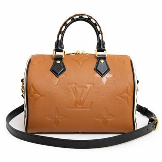 ルイヴィトン(LOUIS VUITTON)のルイ ヴィトン スピーディ バンドリエール 25 ワイルド アット ハート 2Way ショルダーバッグ ハンドバッグ 斜め掛け モノグラムアンプラント レザー アニマル柄 キャメル ブラウン 茶 M45840 LOUIS VUITTON（新品・未使用品）(ハンドバッグ)