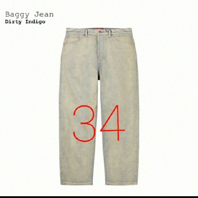 Supreme Baggy Jean Dirty Indigoデニム/ジーンズ