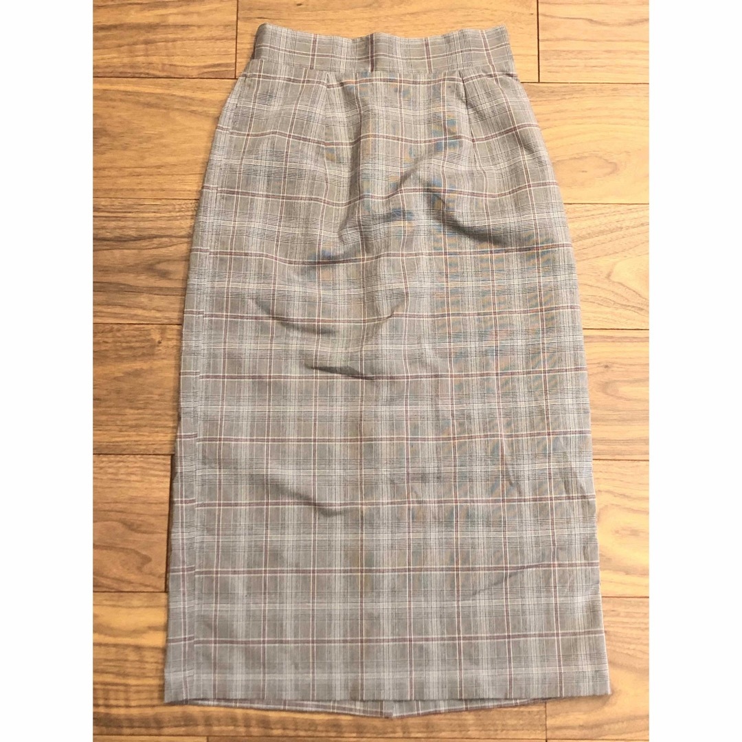 Ciaopanic(チャオパニック)のチャオパニック　グレーチェック　ナロースカート　Fサイズ レディースのスカート(ロングスカート)の商品写真
