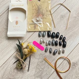 卒業式 ヘアアクセサリー ネイルチップ ドライフラワー 水引(ヘアアクセサリー)