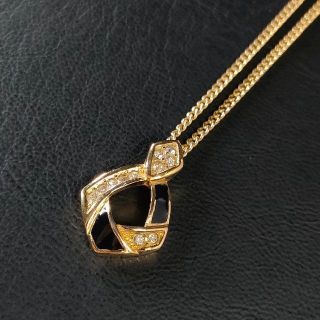 ディオール(Christian Dior) ネックレス(ブラック/黒色系)の通販 100 ディオール(Christian Dior) ネックレス(ブラック/黒色系)の通販 100