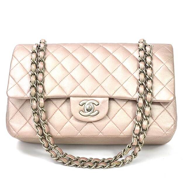 シャネル CHANEL ショルダーバッグ マトラッセ レザー メタリックピンク レディース 送料無料 99443a