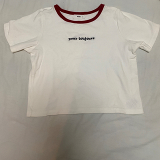 ウィゴー(WEGO)のwego ロゴ刺繍リブTシャツ(Tシャツ/カットソー(半袖/袖なし))