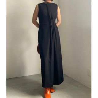 アメリヴィンテージ(Ameri VINTAGE)の美品 AMERI DRAPE RIBBON I LINE DRESS(ロングワンピース/マキシワンピース)