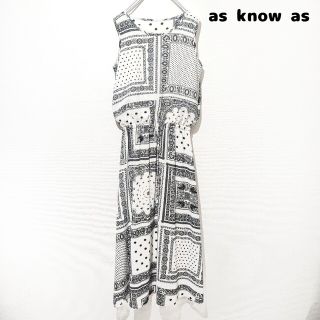 アズノウアズ(AS KNOW AS)のas know as ワンピース ノースリーブ(ロングワンピース/マキシワンピース)