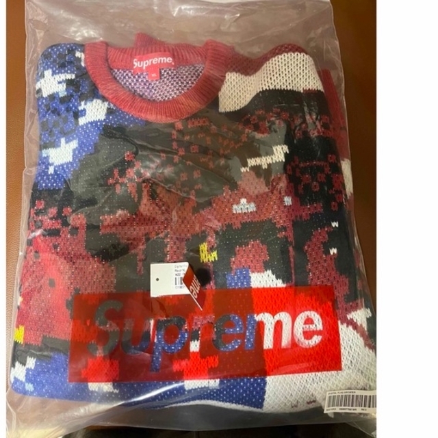 Supreme Digital Flag Sweater Red 2