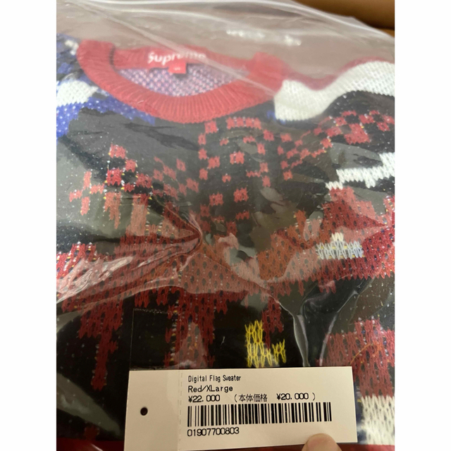 Supreme Digital Flag Sweater Red 4