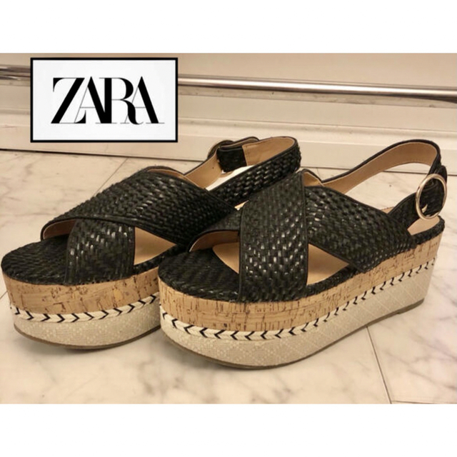 ZARA(ザラ)の【るる様専用】ZARA / 厚底サンダル size:37 レディースの靴/シューズ(サンダル)の商品写真