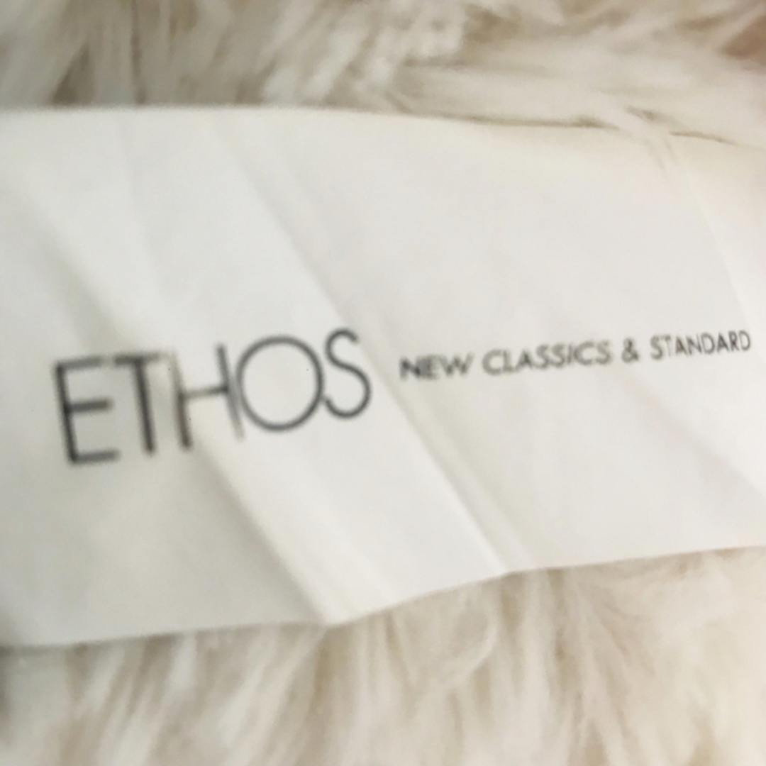 ETHOS(エトス)のETHOS エトス　ネイビー　ワンピース  ひざ丈　日本製　コットン レディースのワンピース(ひざ丈ワンピース)の商品写真