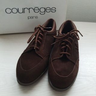 クレージュ(Courreges)のクレージュ レースアップ シューズ ブラウン スエード courreges 靴(スリッポン/モカシン)