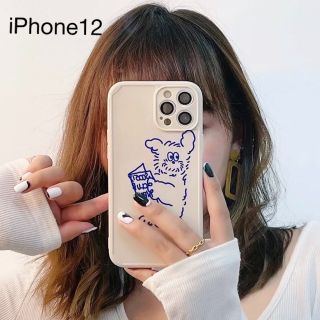 新品★iPhoneケース スマホケース 韓国 iPhone12Pro 犬(iPhoneケース)