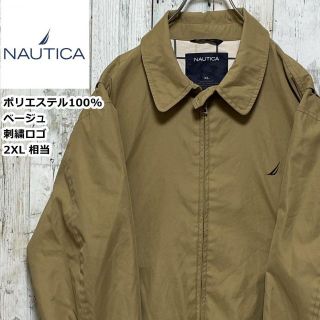 ノーティカ(NAUTICA)のノーティカ 刺繍ロゴ ベージュ ポリエステル スウィングトップ 2XL相当(ブルゾン)