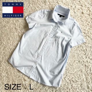 トミーヒルフィガー(TOMMY HILFIGER)の【大きいサイズ】トミーヒルフィガー ストライプシャツ サイズL(シャツ/ブラウス(半袖/袖なし))