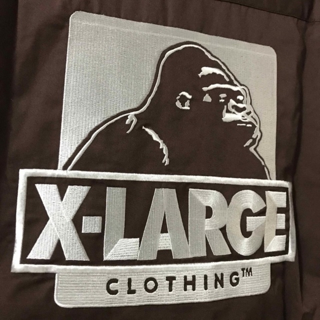 XLARGE(エクストララージ)の新品　X-LARGE　半袖　ワークシャツ　ブラウン　メンズL メンズのトップス(シャツ)の商品写真