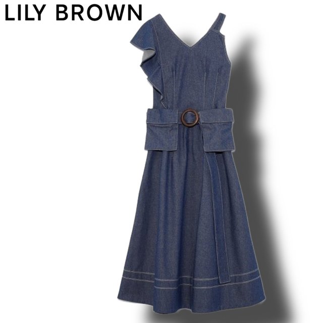 【Lily Brown】ウエストポーチ付ジャンスカ