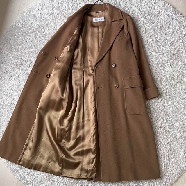 Max Mara(マックスマーラ)の【最高級白タグ】マックスマーラ ダブルロングチェスターコート カシミヤ ステッチ レディースのジャケット/アウター(ロングコート)の商品写真