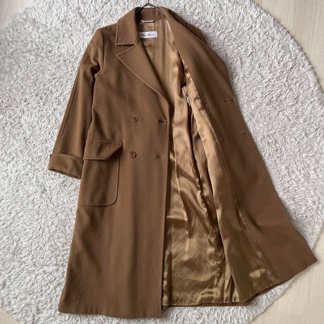 Max Mara(マックスマーラ)の【最高級白タグ】マックスマーラ ダブルロングチェスターコート カシミヤ ステッチ レディースのジャケット/アウター(ロングコート)の商品写真