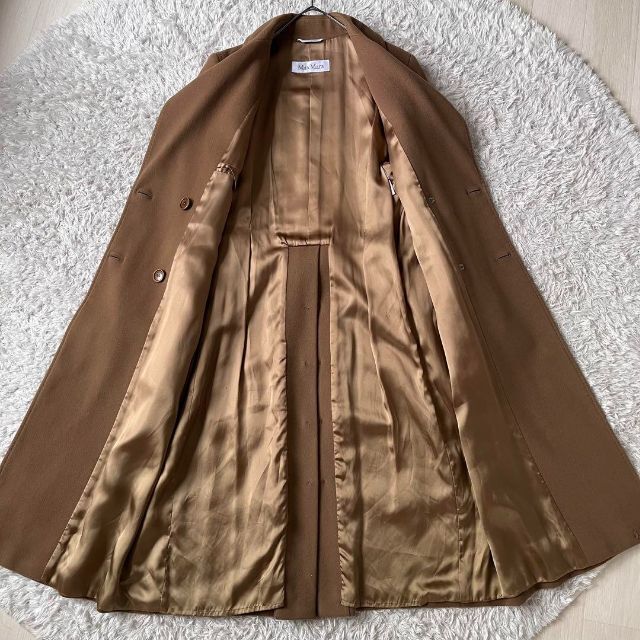 Max Mara(マックスマーラ)の【最高級白タグ】マックスマーラ ダブルロングチェスターコート カシミヤ ステッチ レディースのジャケット/アウター(ロングコート)の商品写真