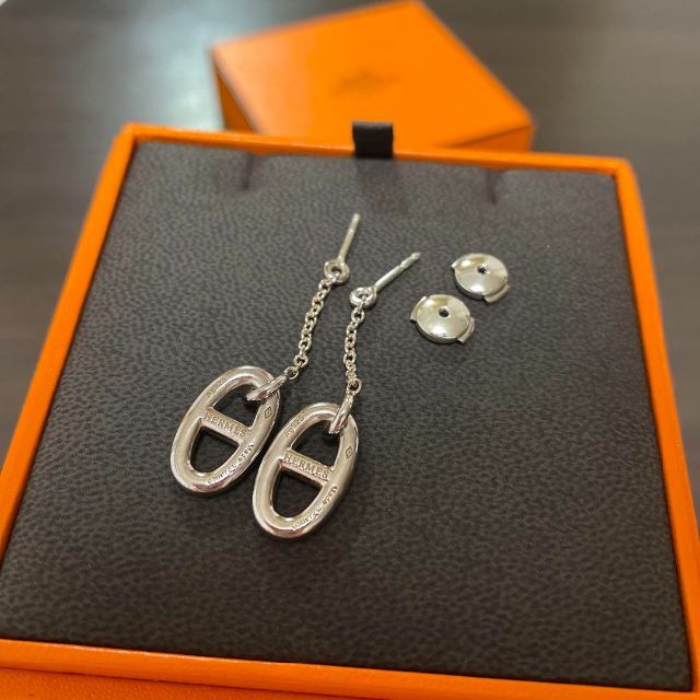 美品 HERMES エルメス ファランドール シェーヌダンクル ピアス | des-heros.fr