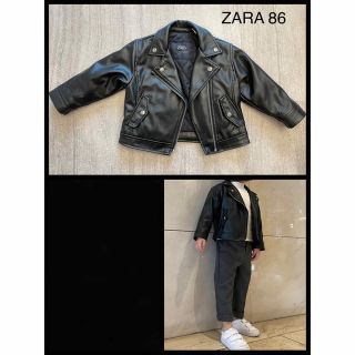 ザラキッズ(ZARA KIDS)のZARA ベビー、キッズ　フェイクレザージャケット　ライダースジャケット(ジャケット/上着)