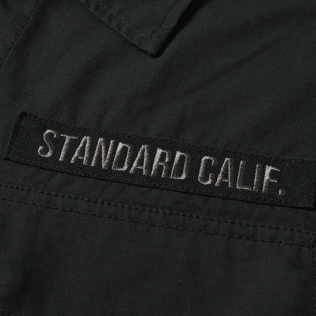 STANDARD CALIFORNIA スタンダードカリフォルニア ジャケット COOLMAX ストレッチ リップストップ ファティーグ シャツジャケット SD COOLMAX STRETCH RIPSTOP JUNGLE FATIGUE JACKET 21SS ブラック M アウター 【メンズ】 3