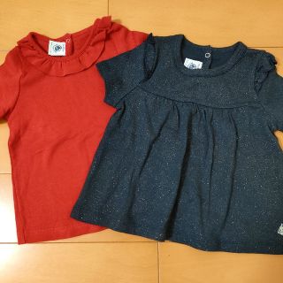 プチバトー(PETIT BATEAU)のプチバトー　半袖カットソー　2枚セット(Ｔシャツ)